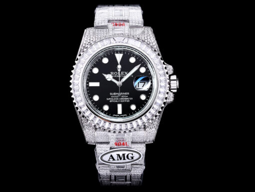 AMG has perfectly recreated the most expensive Rolex watch ever: the Submariner Pave Diamond Edition! The watch is fully inlaid with Swarovski diamonds, showcasing exquisite beauty and enhancing the wearer's aristocratic temperament.