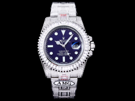 AMG has perfectly recreated the most expensive Rolex watch ever: the Submariner Pave Diamond Edition! The watch is fully inlaid with Swarovski diamonds, showcasing exquisite beauty and enhancing the wearer's aristocratic temperament.