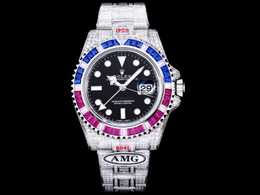 AMG has perfectly recreated the most expensive Rolex watch ever: the Submariner Pave Diamond Edition! The watch is fully inlaid with Swarovski diamonds, showcasing exquisite beauty and enhancing the wearer's aristocratic temperament.
