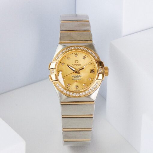 Women's watch: OMEGA Constellation series 27mm double eagle wristwatch! Constellation series.